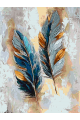 Картина по номерам на подрамнике «Перья птиц» 90x70 см