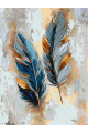 Картина по номерам без подрамника «Перья птиц» 130x100 см