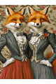 Картина по номерам на подрамнике «Сестры лисицы» 70x50 см