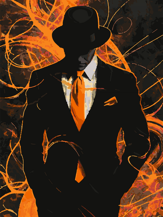 Картина по номерам без подрамника «Мистер Икс» 70x50 см