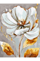 Картина по номерам без подрамника «Белый цветок» 70x50 см