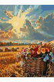 Картина по номерам без подрамника «Стога пшеницы» 70x50 см