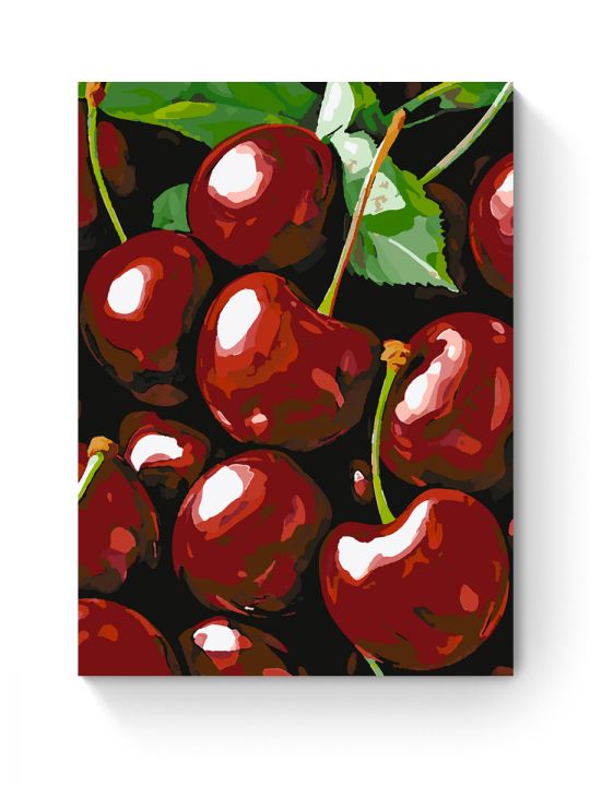 Картина по номерам на подрамнике «Спелая вишня» 70x50 см
