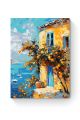 Картина по номерам на подрамнике «Домик у моря» 70x50 см
