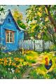 Картина по номерам без подрамника «Деревенька» 70x50 см
