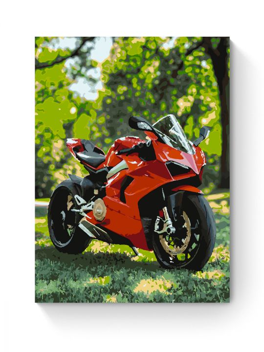 Картина по номерам на подрамнике «Мотоцикл» 70x50 см