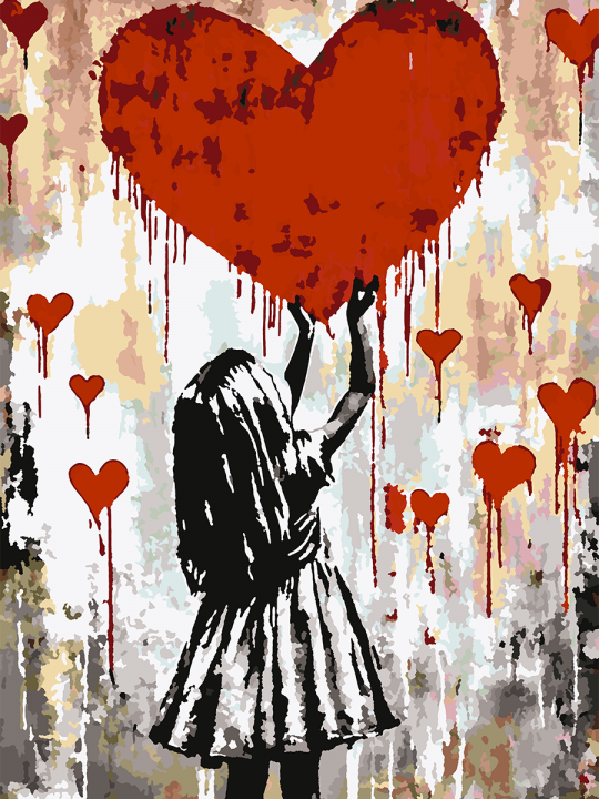 Картина по номерам без подрамника «Любовь» 70x50 см