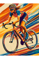 Картина по номерам без подрамника «Велоспорт» 70x50 см