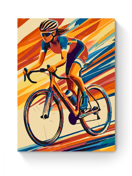 Картина по номерам на подрамнике «Велоспорт» 70x50 см