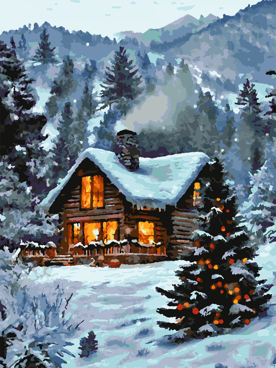 Картина по номерам без подрамника «Рождество» 70x50 см Картина по номерам без подрамника «Рождество» 70x50 см