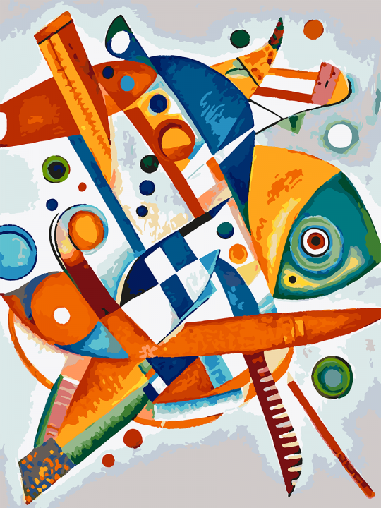 Картина по номерам без подрамника «Аквариум» 70x50 см