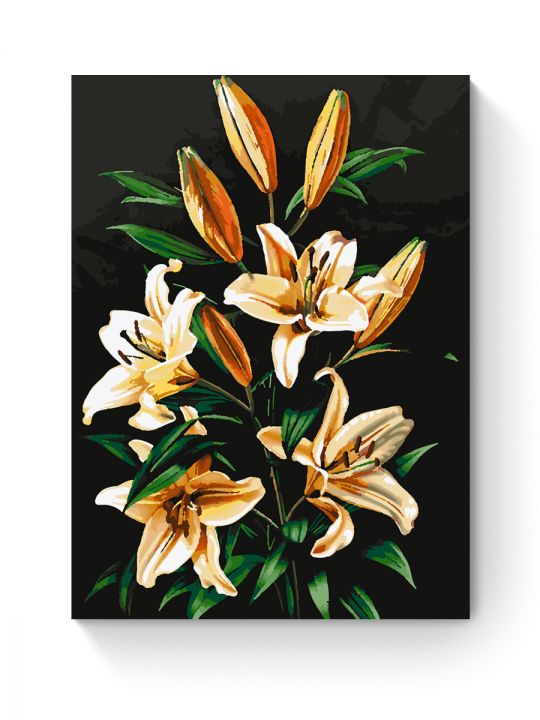 Картина по номерам на подрамнике «Букет лилий» 70x50 см Картина по номерам на подрамнике «Букет лилий» 70x50 см