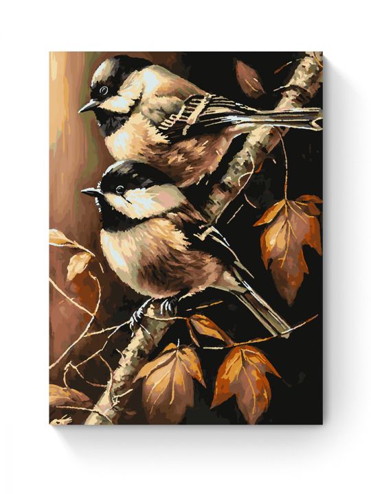 Картина по номерам на подрамнике «Синички» 70x50 см