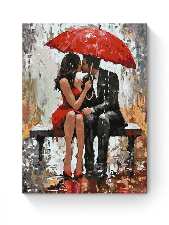 Картина по номерам на подрамнике «Поцелуй» 70x50 см