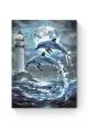 Картина по номерам на подрамнике «Дельфины» 70x50 см