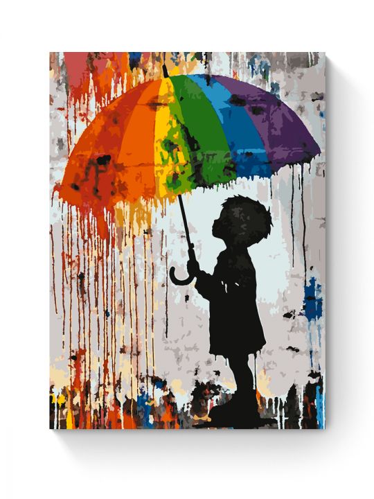 Картина по номерам на подрамнике «Цветной дождь» 70x50 см