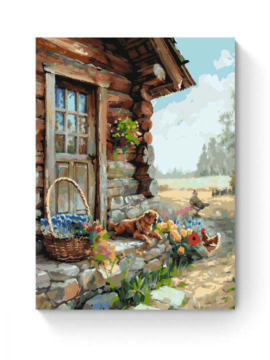 Картина по номерам на подрамнике «Сельское лето» 70x50 см