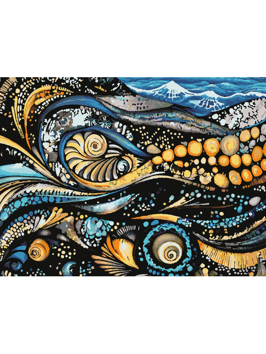 Картина по номерам без подрамника «Морская тайна» 70x50 см