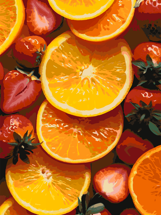 Картина по номерам без подрамника «Яркий вкус» 70x50 см