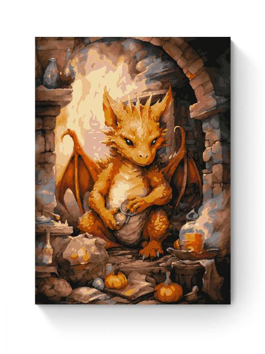 Картина по номерам на подрамнике «Дракошка» 70x50 см