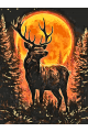 Картина по номерам без подрамника «Зов Луны» 70x50 см