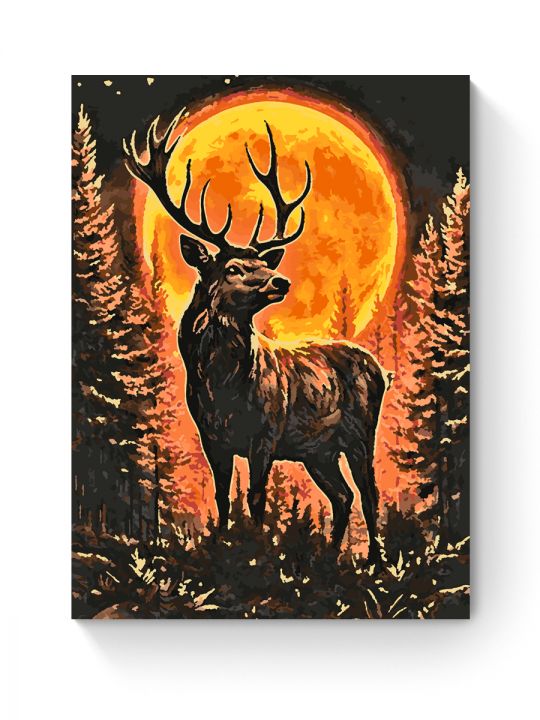 Картина по номерам на подрамнике «Зов Луны» 70x50 см