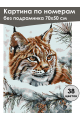 Картина по номерам без подрамника «Рысь зимой» 70x50 см
