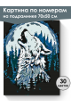 Картина по номерам на подрамнике «Волчий вой» 70x50 см