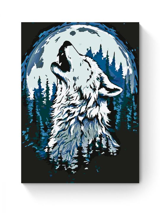 Картина по номерам на подрамнике «Волчий вой» 70x50 см