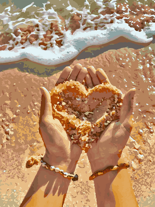 Картина по номерам без подрамника «Любовь к морю» 70x50 см