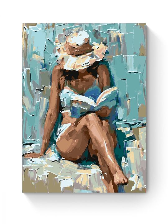 Картина по номерам на подрамнике «Отдых у моря» 70x50 см