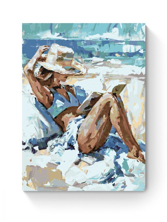 Картина по номерам на подрамнике «Отдых у моря» 70x50 см