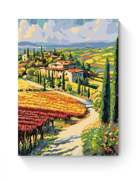 Картина по номерам на подрамнике «Виды Тосканы» 70x50 см