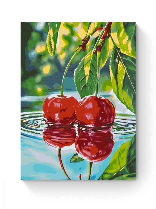 Картина по номерам на подрамнике «Спелая вишня» 70x50 см