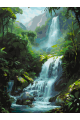 Картина по номерам без подрамника «Водопад» 70x50 см