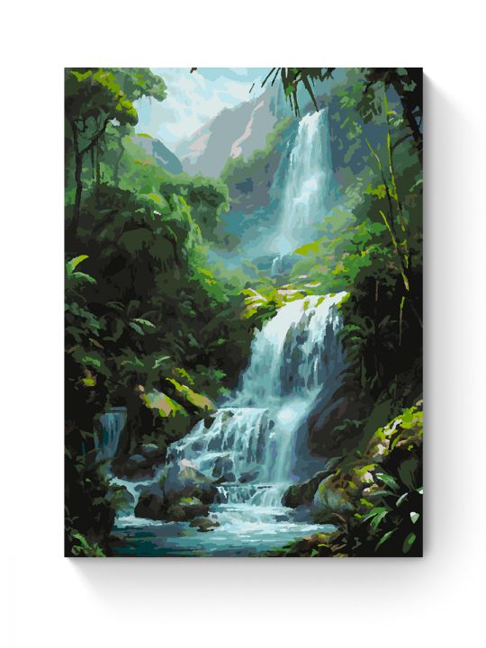 Картина по номерам на подрамнике «Водопад» 70x50 см