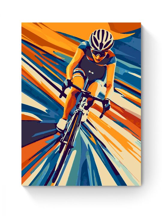 Картина по номерам на подрамнике «Велотрек» 70x50 см