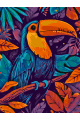 Картина по номерам без подрамника «Птица Тукан» 35x25 см