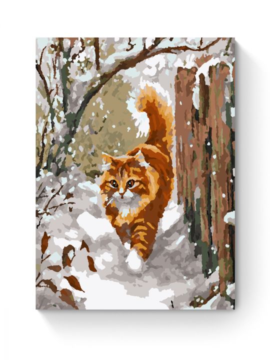 Картина по номерам на подрамнике «Рыжий кот» 25x20 см
