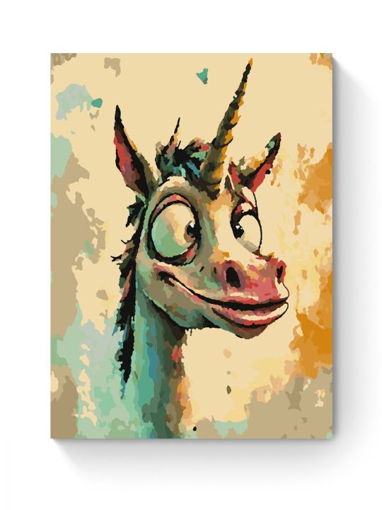 Картина по номерам на подрамнике «Единорожек» 35x25 см