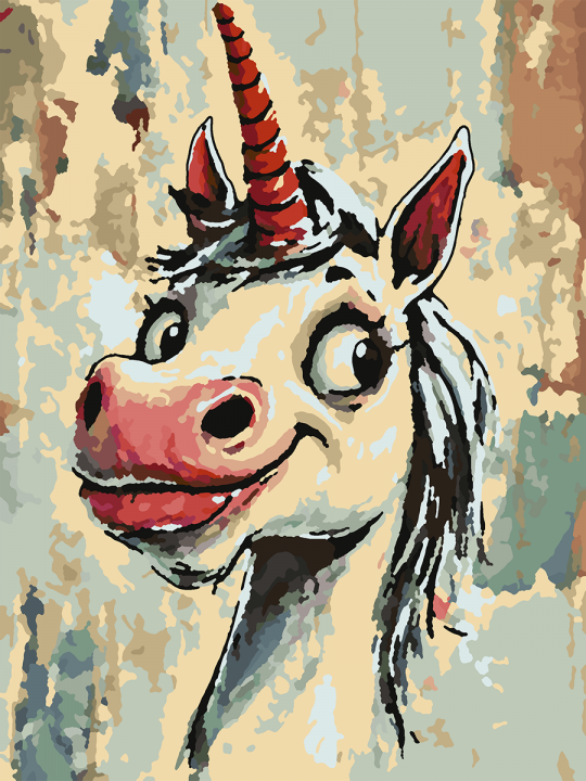 Картина по номерам без подрамника «Единорожка» 25x20 см