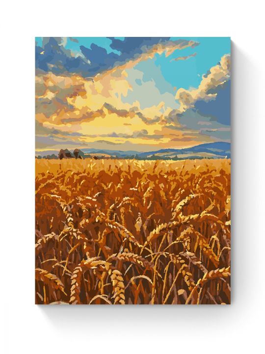 Картина по номерам на подрамнике «Поле пшеницы» 35x25 см