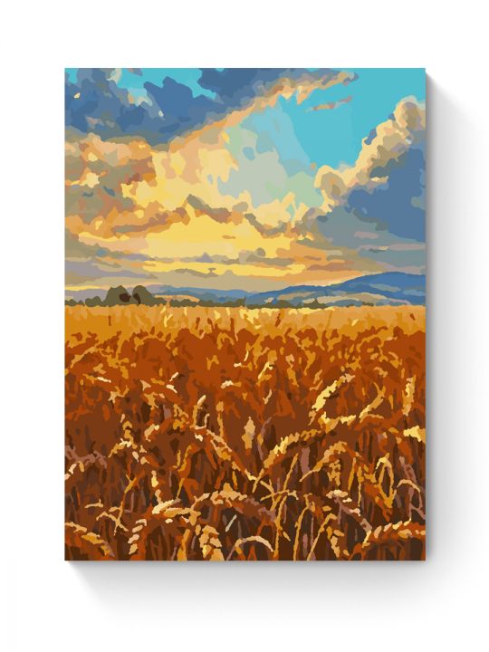 Картина по номерам на подрамнике «Поле пшеницы» 25x20 см