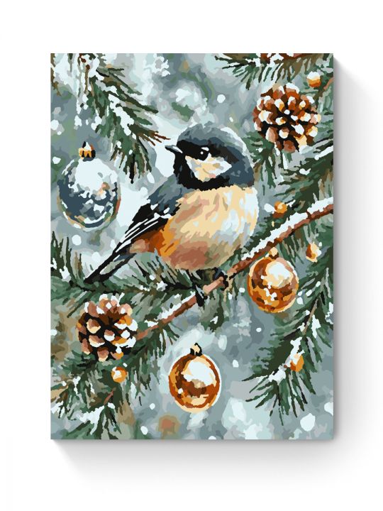 Картина по номерам на подрамнике «С Новым годом» 25x20 см