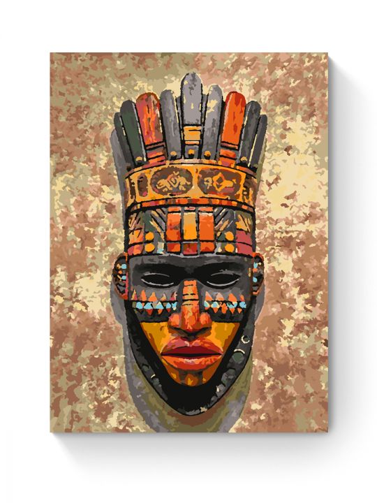 Картина по номерам на подрамнике «Маска Африки» 35x25 см