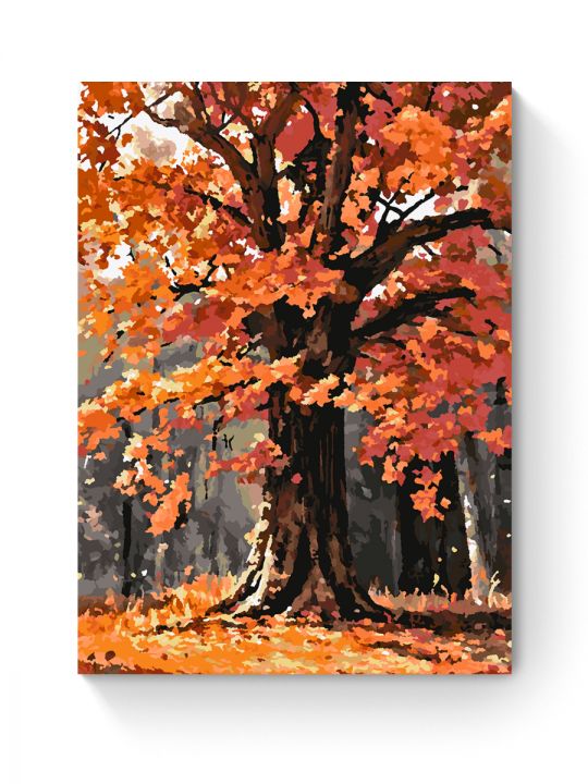 Картина по номерам на подрамнике «Осенний клён» 70x50 см