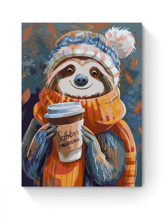 Картина по номерам на подрамнике «Ленивец» 90x70 см