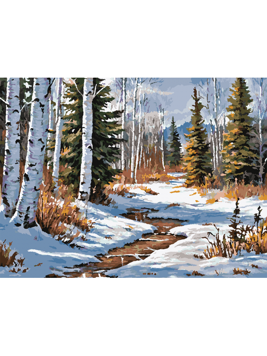 Картина по номерам без подрамника «Дыхание весны» 90x70 см