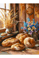 Картина по номерам без подрамника «Домашний хлеб» 130x100 см