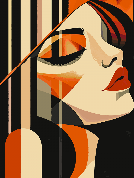 Картина по номерам без подрамника «Леди Арт» 90x70 см